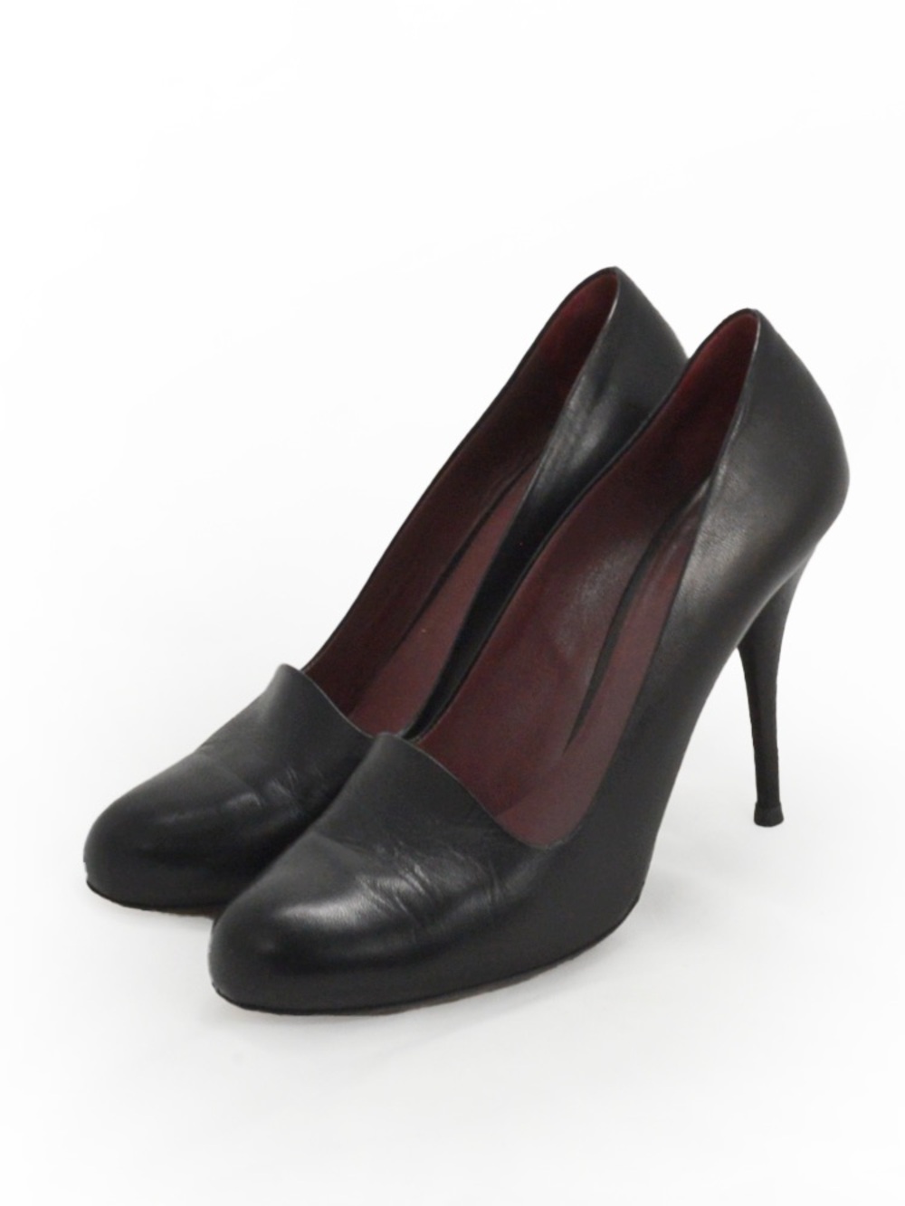 Miu Miu Classic Black Leather Pumps High Heel Shoes